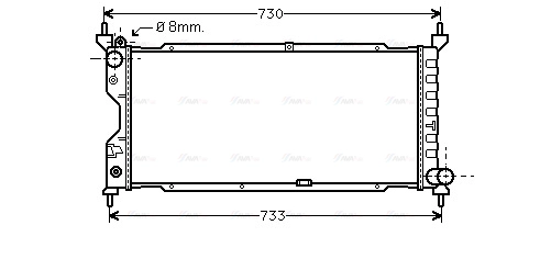 Radiator, engine cooling (OLA2185)