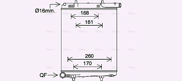 Radiator, engine cooling (PE2411)