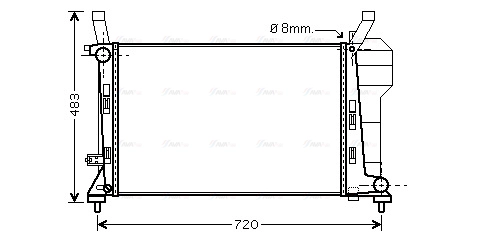 Radiator, engine cooling (MSA2363)