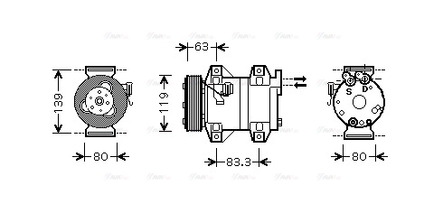 Compressor, air conditioning (VOK121)