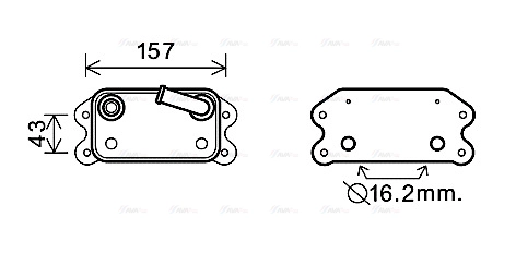 Oil Cooler, engine oil (VO3168)