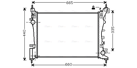 Radiator, engine cooling (OL2574)