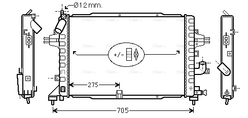 Radiator, engine cooling (OLA2383)