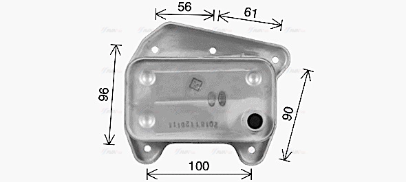 Oil Cooler, engine oil (MS3733)