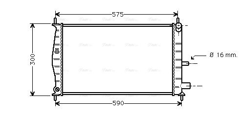 Radiator, engine cooling (FDA2218)
