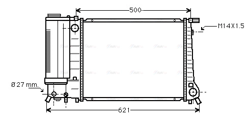 Radiator, engine cooling (BW2083)