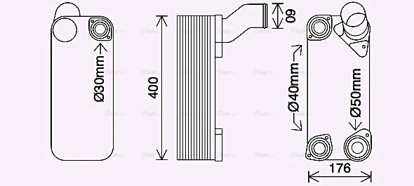 Oil Cooler, retarder (DF3082)