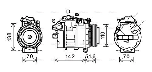 Compressor, air conditioning (BWAK427)