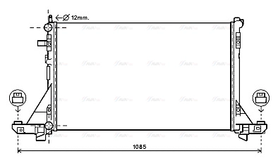 Radiator, engine cooling (DN2381)