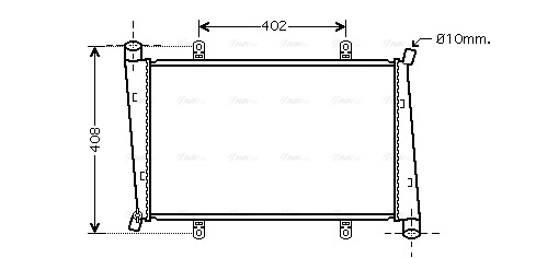 Radiator, engine cooling (VO2130)
