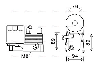 Oil Cooler, engine oil (FD3598H)