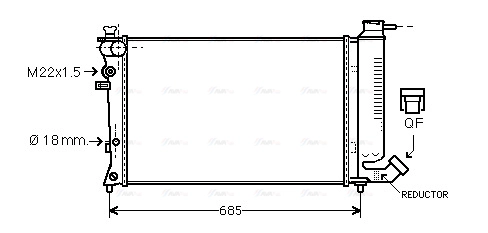 Radiator, engine cooling (CNA2122)