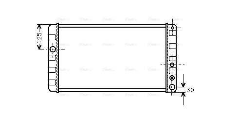 Radiator, engine cooling (VO2024)