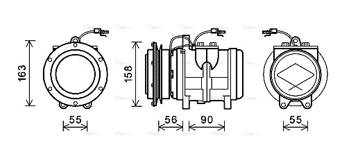 Compressor, air conditioning (JDAK021)