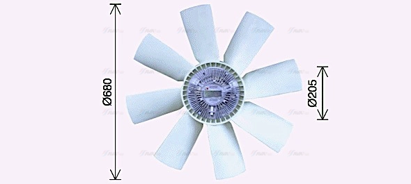 Clutch, radiator fan (VLF095)