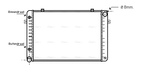 Radiator, engine cooling (MS2092)