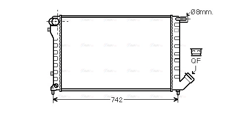 Radiator, engine cooling (CN2195)
