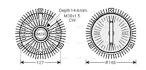 Clutch, radiator fan (MSC490)
