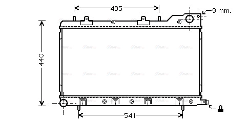 Radiator, engine cooling (SU2071)
