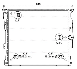 Radiator, engine cooling (BW2548)