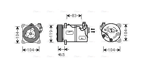 Compressor, air conditioning (VOK059)