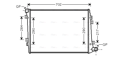 Radiator, engine cooling (VN2224)