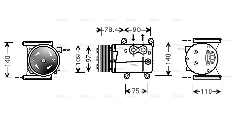 Compressor, air conditioning (JRAK026)