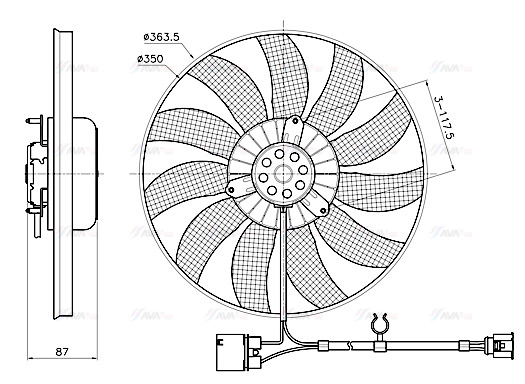 Fan, engine cooling (VN7442)