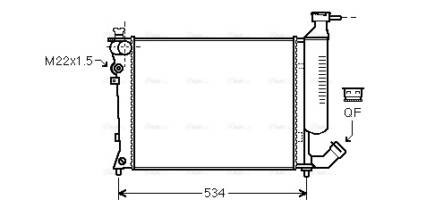 Radiator, engine cooling (CNA2154)