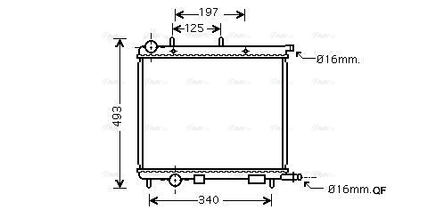 Radiator, engine cooling (CNA2227)