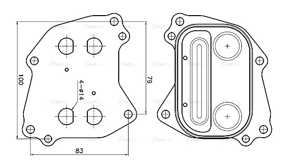 Oil Cooler, engine oil (BW3628)