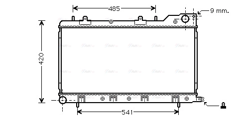 Radiator, engine cooling (SU2047)