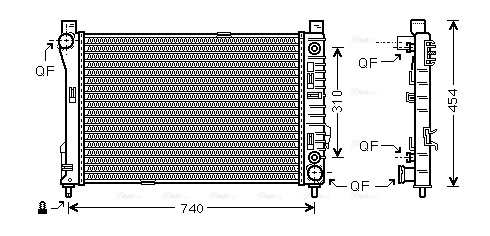 Radiator, engine cooling (MSA2464)
