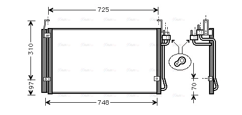 Condenser, air conditioning (HY5071D)