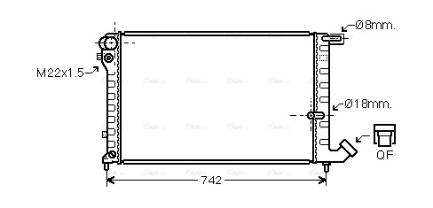 Radiator, engine cooling (CNA2148)