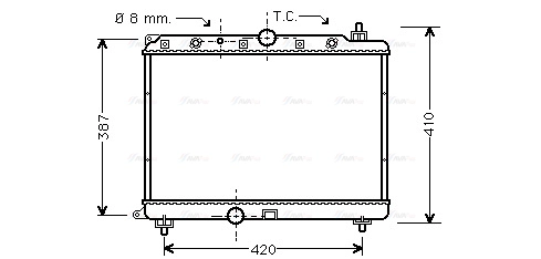 Radiator, engine cooling (AU2153)