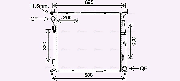 Radiator, engine cooling (MS2695)