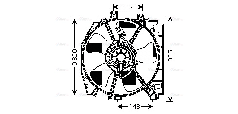 Fan, engine cooling (MZ7521)