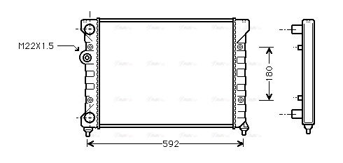 Radiator, engine cooling (VN2029)