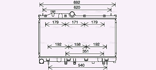 Radiator, engine cooling (SU2113)