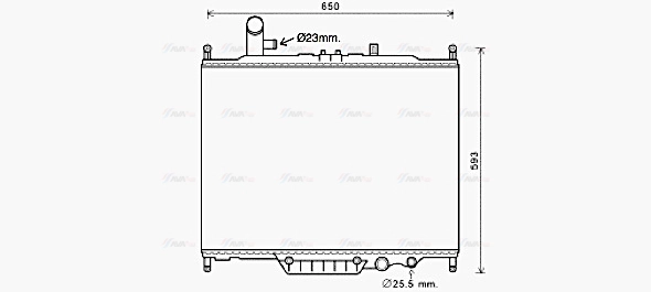 Radiator, engine cooling (AUA2225)