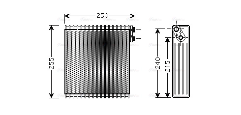 Evaporator, air conditioning (TOV389)
