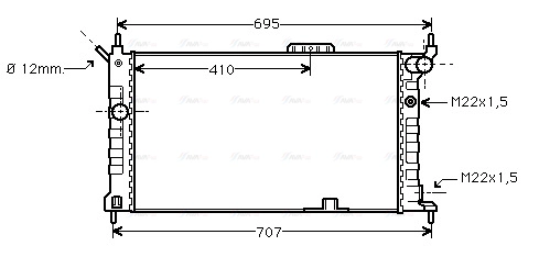 Radiator, engine cooling (OL2091)