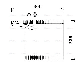 Evaporator, air conditioning (FDV493)