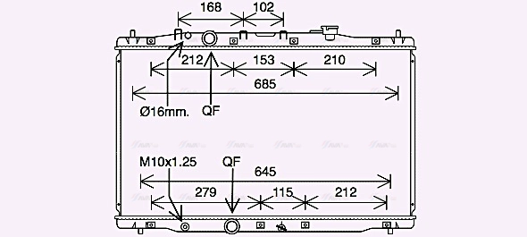 Radiator, engine cooling (HD2314)