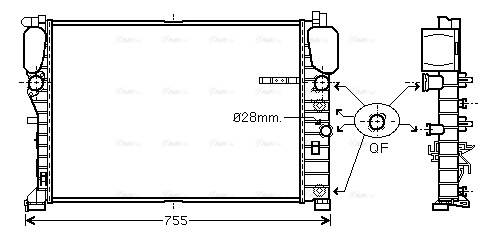 Radiator, engine cooling (MSA2459)