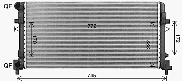 Radiator, engine cooling (AI2450)