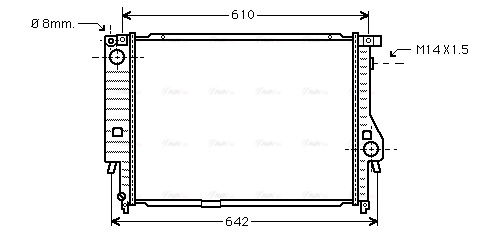 Radiator, engine cooling (BW2144)