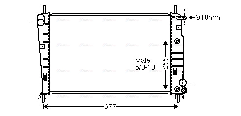 Radiator, engine cooling (FD2344)