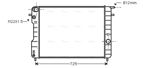 Radiator, engine cooling (OLA2239)